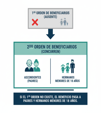 Beneficiarios vida ley: padres y hermanos menores de edad