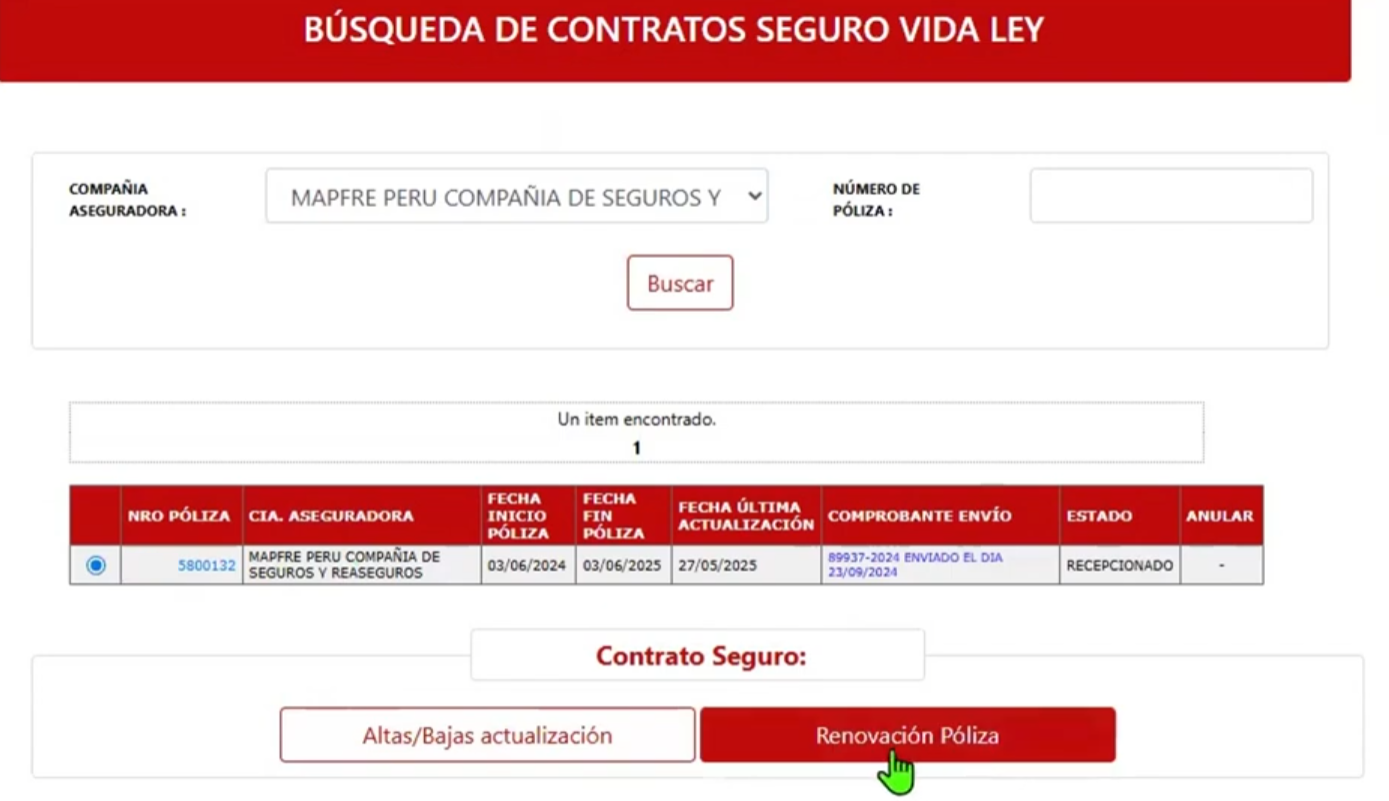 renovar poliza mintra